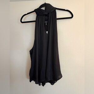 NWT Banana Republic Black Halter Neck Blouse